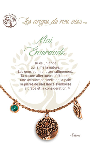 Open image in slideshow, Mai - Émeraude: Necklace
