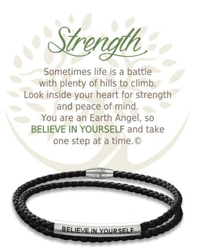 Open image in slideshow, Strength: Leather Bracelet

