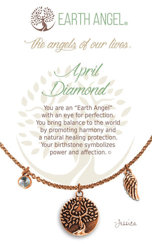 Open image in slideshow, April - Diamond:  Birthstone Necklace
