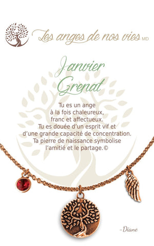 Open image in slideshow, Janvier - Grenat: Birthstone Necklace
