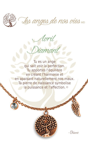Open image in slideshow, Avril - Diamant: Birthstone Necklace
